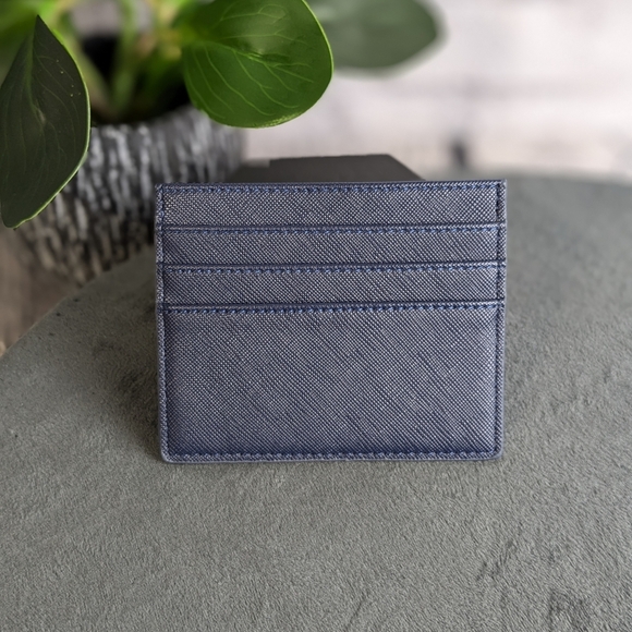 Prada front pocket wallet card case, navy blue - Picture 2 of 14
